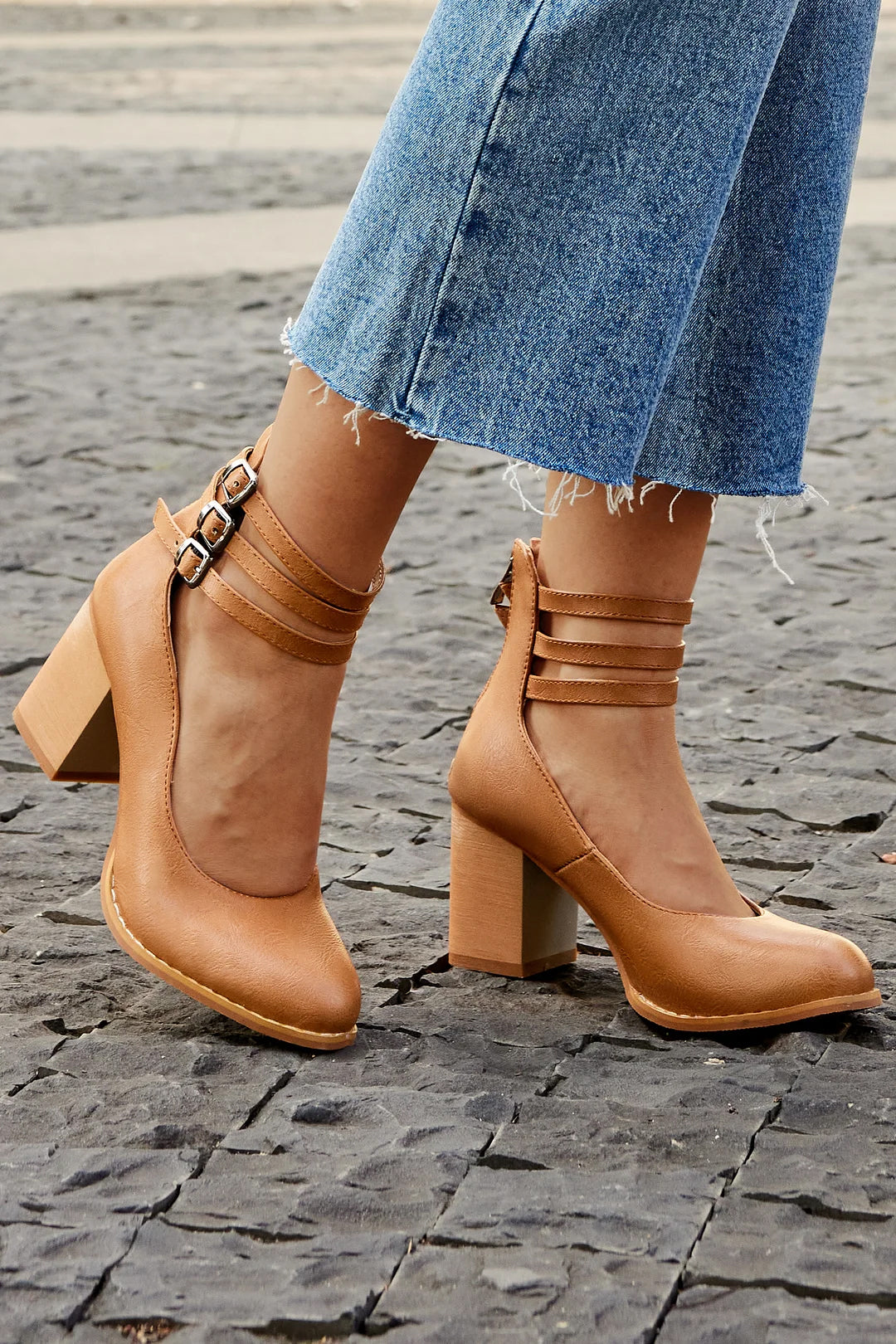 Casilda | Sandals for Women with Adjustable Ankle Strap & Thick Heel | All-Day Comfort 0