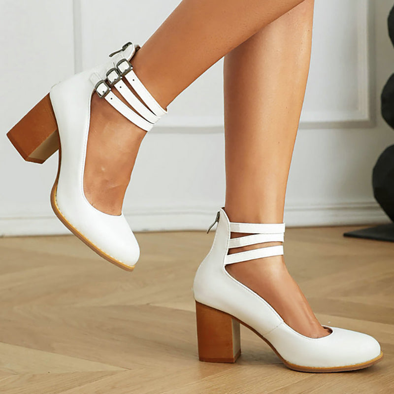Casilda | Sandals for Women with Adjustable Ankle Strap & Thick Heel | All-Day Comfort 2
