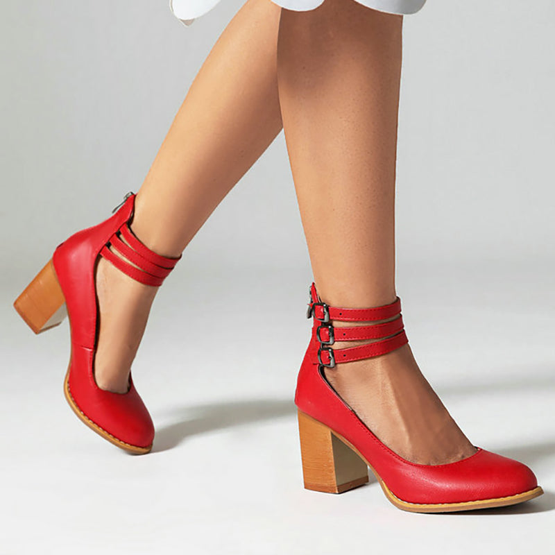 Casilda | Sandals for Women with Adjustable Ankle Strap & Thick Heel | All-Day Comfort 3