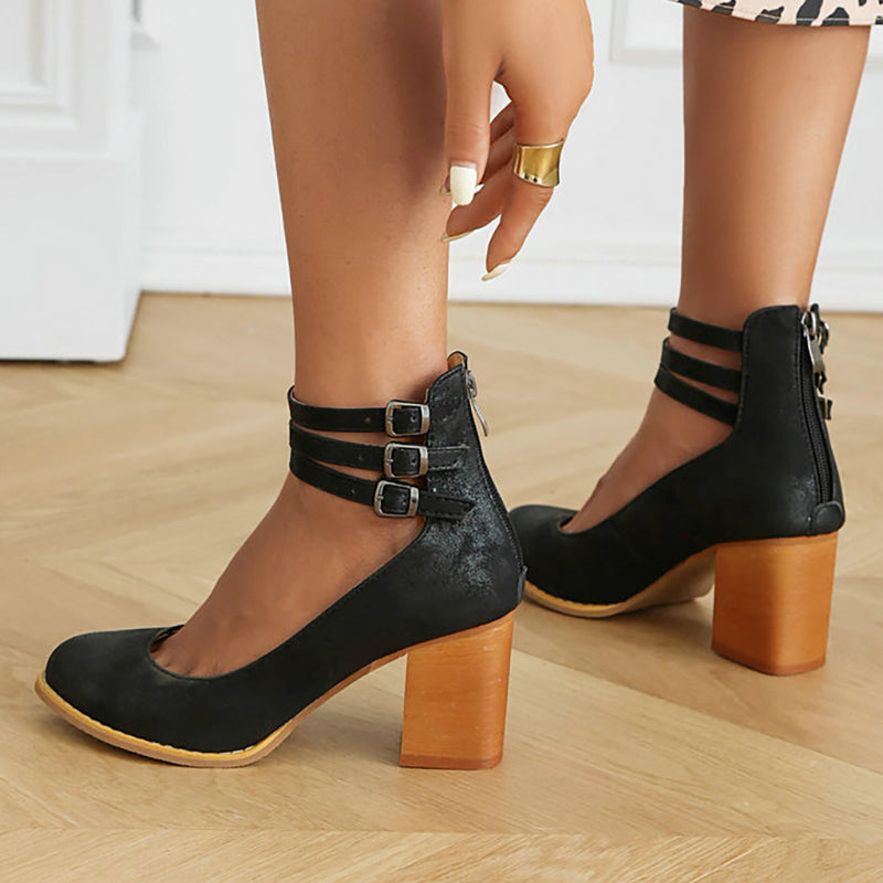 Casilda | Sandals for Women with Adjustable Ankle Strap & Thick Heel | All-Day Comfort 8