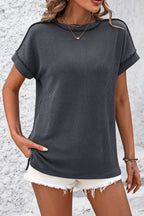 Casual Striped T-Shirt with Ribbed Design | Comfortable Fit for Everyday Wear 3