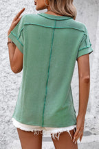 Casual Striped T-Shirt with Ribbed Design | Comfortable Fit for Everyday Wear 5