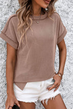 Casual Striped T-Shirt with Ribbed Design | Comfortable Fit for Everyday Wear 9