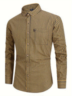 Classic Plaid Shirt | Men's Shirt with Tailored Fit | Soft Fabric for All-Day Comfort 7