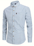 Classic Plaid Shirt | Men's Shirt with Tailored Fit | Soft Fabric for All-Day Comfort 9