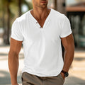 Classic V-Neck Men's Dress Shirt with Tailored Slim Fit | Stylish Comfort for Every Occasion 0