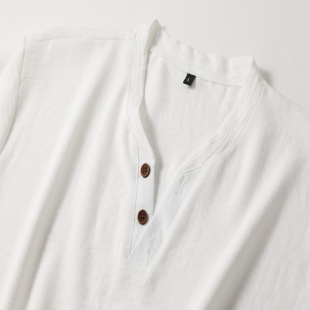 Classic V-Neck Men's Dress Shirt with Tailored Slim Fit | Stylish Comfort for Every Occasion 1
