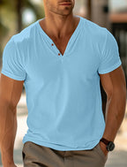 Classic V-Neck Men's Dress Shirt with Tailored Slim Fit | Stylish Comfort for Every Occasion 2