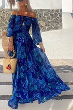 Cosette | Women's Floral Maxi Dress with Off-Shoulder Design | Breezy Comfort for Elegant Summer Outings 0