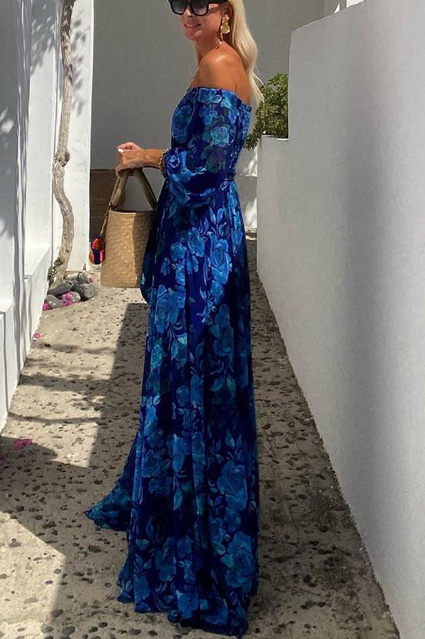 Cosette | Women's Floral Maxi Dress with Off-Shoulder Design | Breezy Comfort for Elegant Summer Outings 2