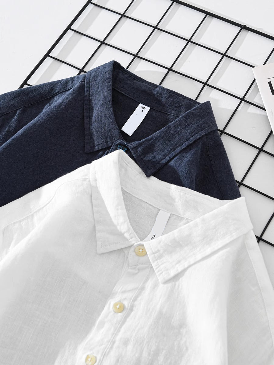 Cotton-Linen Popover Shirt with Breathable Fabric | Relaxed Fit for All-Day Comfort 4