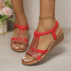 Darby | Women's Sandals with Rhinestone Woven Straps | Elegant Footwear for Summer Style 0