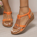Darby | Women's Sandals with Rhinestone Woven Straps | Elegant Footwear for Summer Style 10