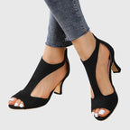 Delfina | Women's White Heels with Breathable Design for All-Day Comfort 3