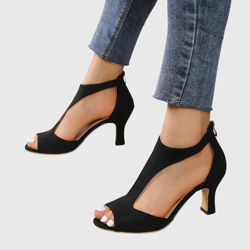 Delfina | Women's White Heels with Breathable Design for All-Day Comfort 5