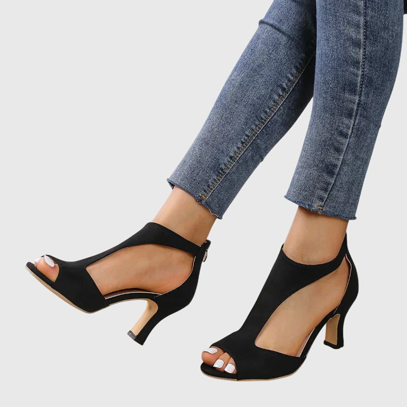 Delfina | Women's White Heels with Breathable Design for All-Day Comfort 7