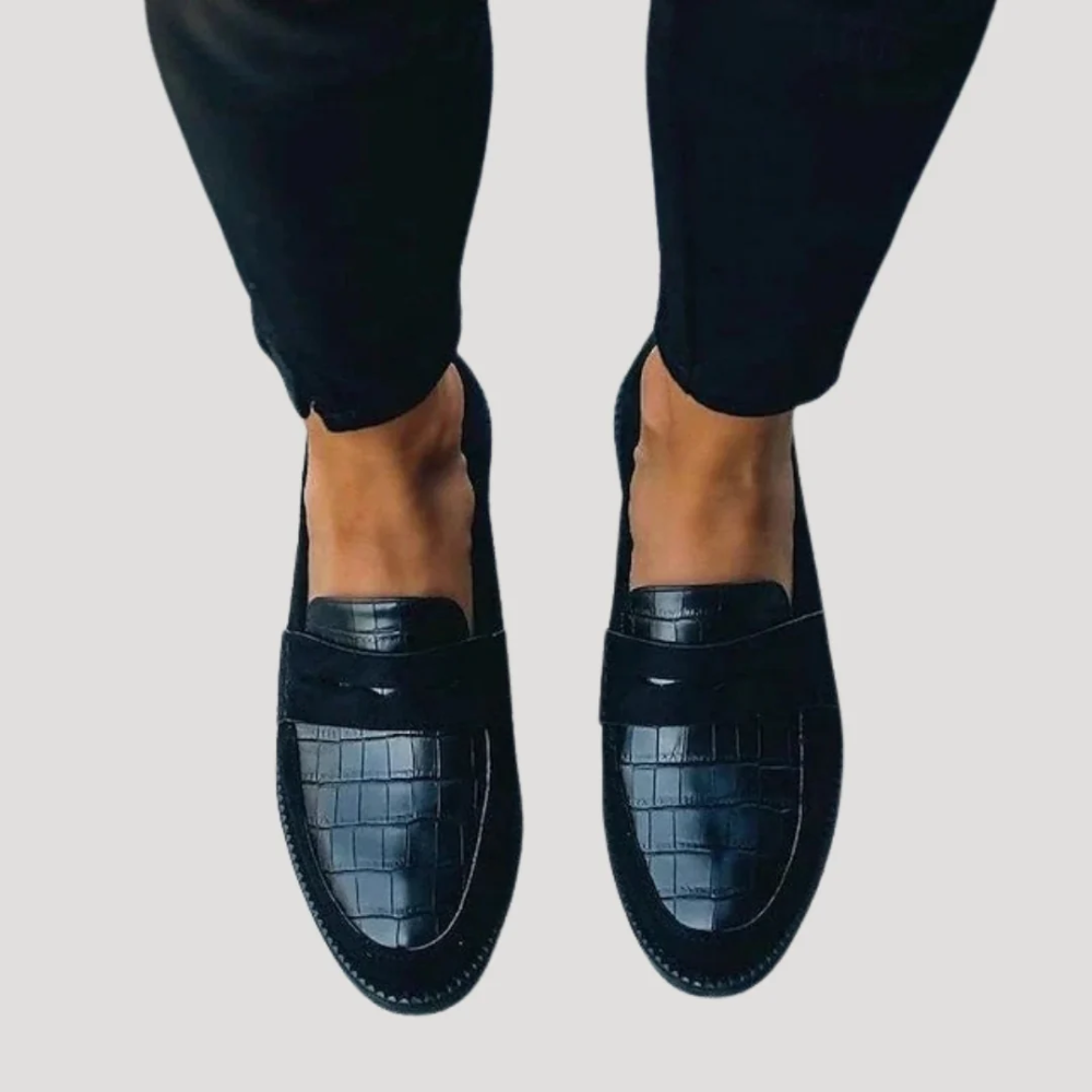 Diane Collection | Women's Black Loafers with Cushioned Footbed | Elegant Design for All-Day Comfort 1