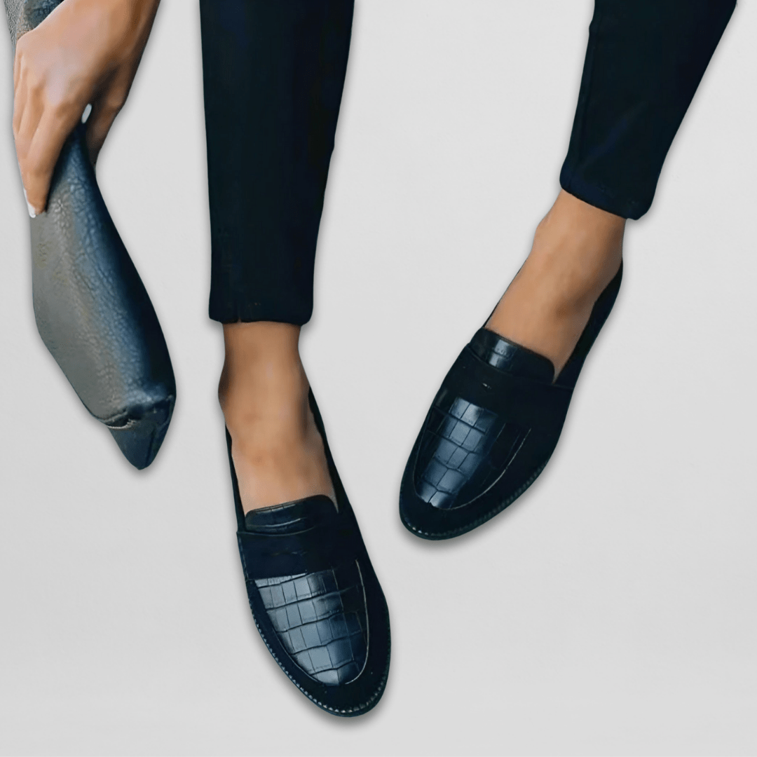 Diane Collection | Women's Black Loafers with Cushioned Footbed | Elegant Design for All-Day Comfort 2