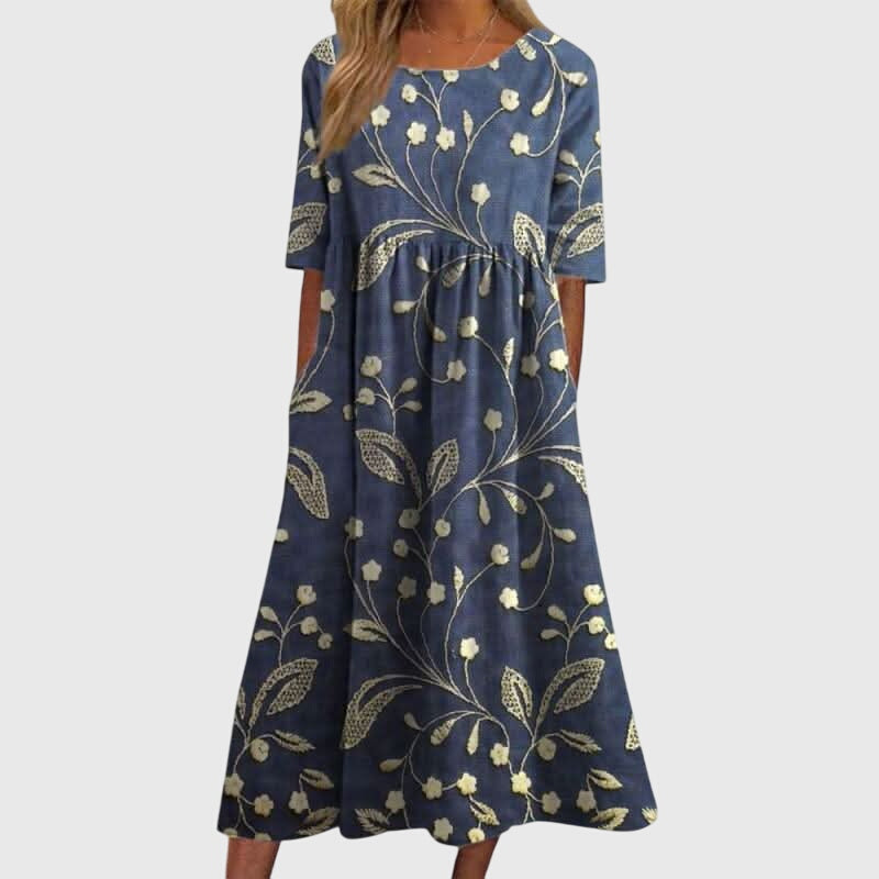 Djala Collection | Women's Dress with Embroidered Detail | Elegant Summer Dress for Effortless Style 0