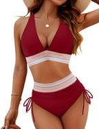 Edna™ | High Waisted Bikini Set with Push-Up Support | Chic Two-Piece for Flattering Confidence 10