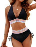 Edna™ | High Waisted Bikini Set with Push-Up Support | Chic Two-Piece for Flattering Confidence 2