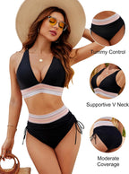 Edna™ | High Waisted Bikini Set with Push-Up Support | Chic Two-Piece for Flattering Confidence 5