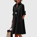 Elegant Casual Dress with Pockets | Relaxed Fit Day Dress for Effortless Style 2