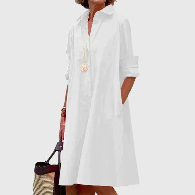 Elegant Casual Dress with Pockets | Relaxed Fit Day Dress for Effortless Style 3