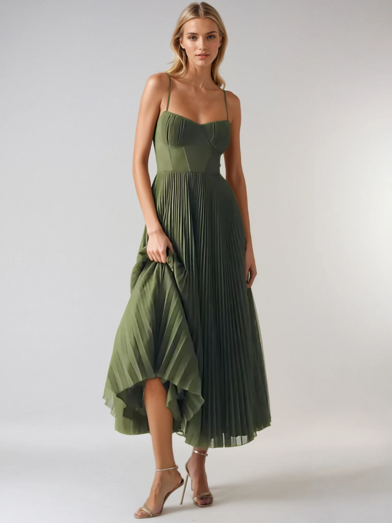 Elegant Collection | Black Maxi Dress with Waist-Defining Structure | Flowy Long Dress for Timeless Style 3