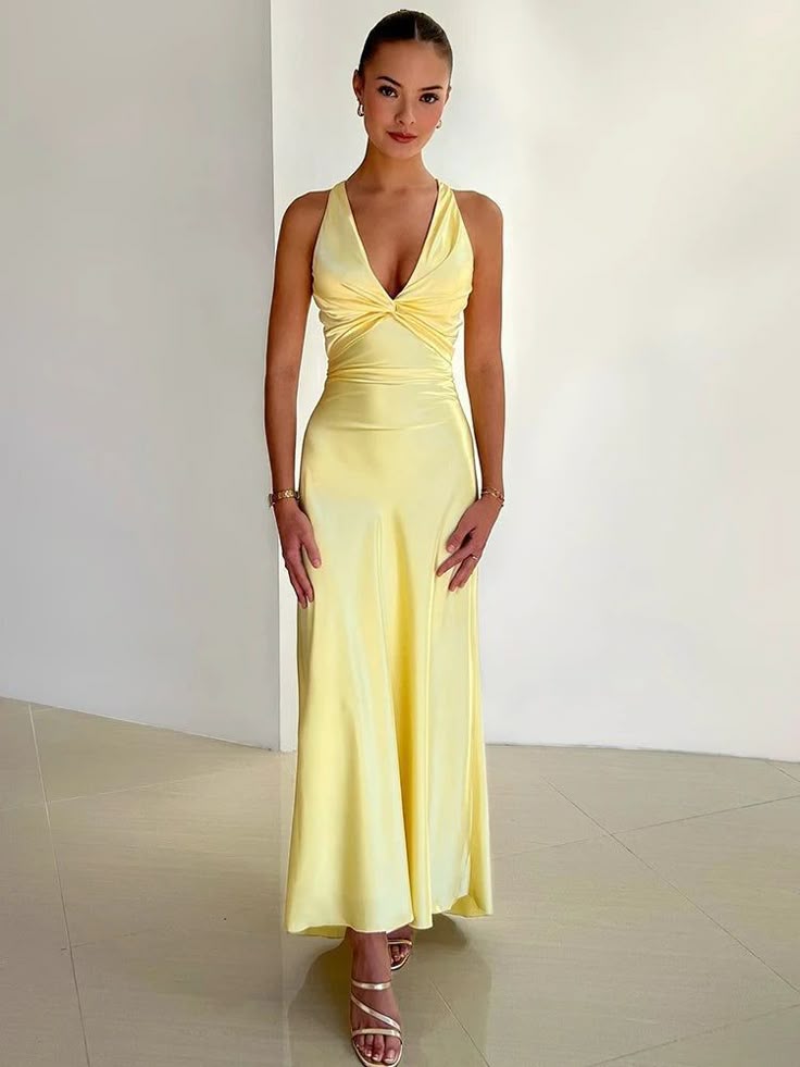 Elegant Collection | Floral Maxi Dress with Bow-Back Detail | Long Dresses for Women Ideal for Special Occasions 0