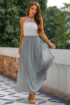 Elegant Collection | Floral Maxi Dress with Flowing Skirt | Perfect for Special Occasions and Weddings 0