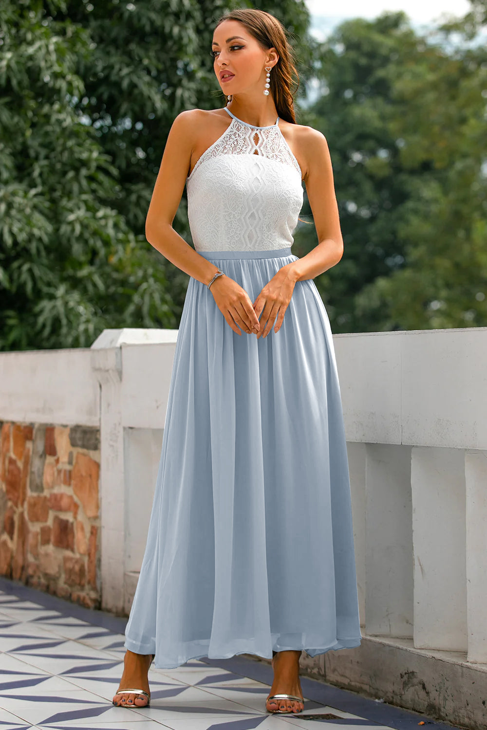 Elegant Collection | Floral Maxi Dress with Flowing Skirt | Perfect for Special Occasions and Weddings 11