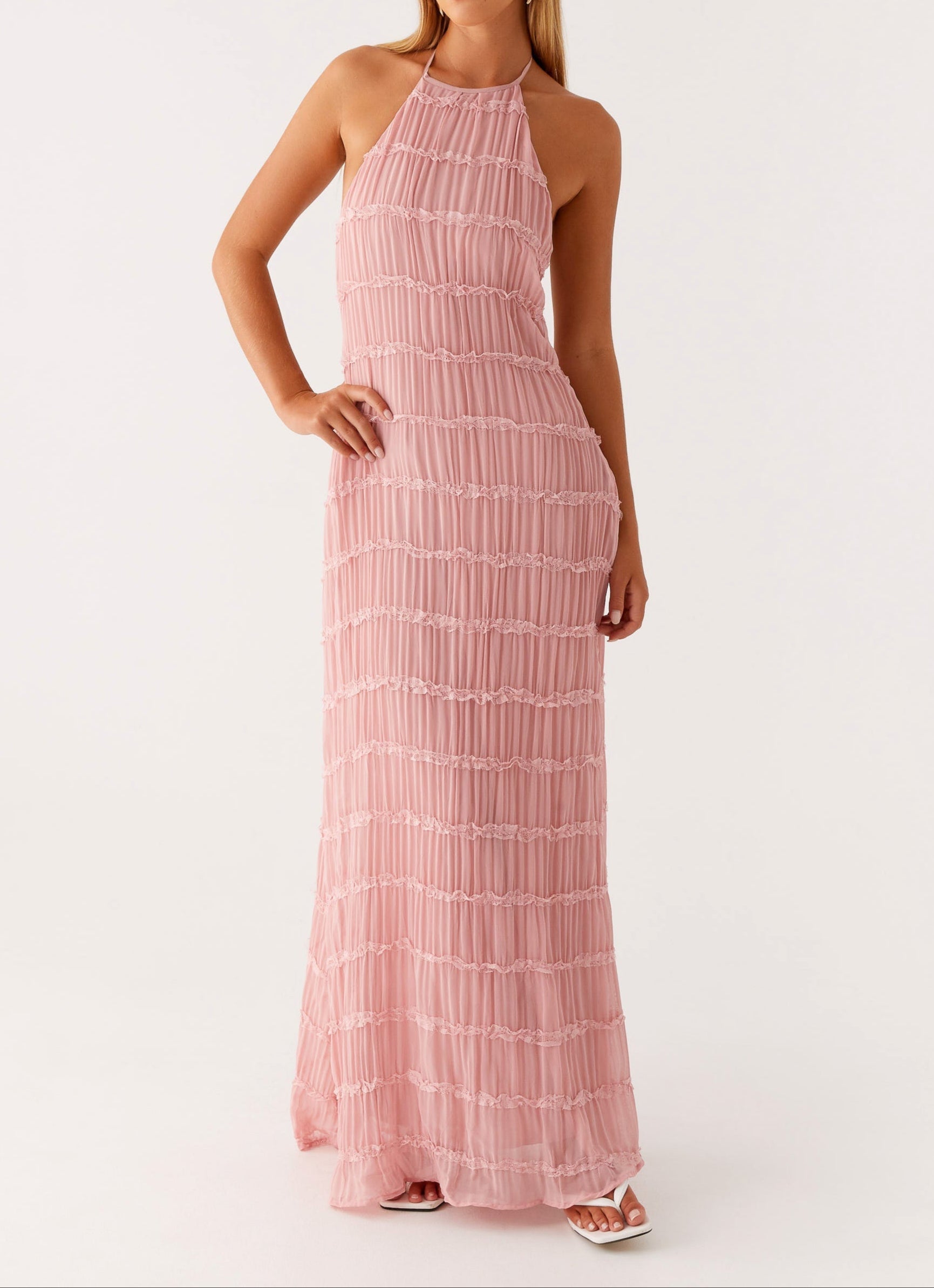 Elegant Collection | Maxi Dress with Adjustable Halter Neckline | Flattering Fit for Summer Events 8
