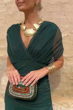 Elegant Collection | V-Neck Maxi Dress with Flowing Skirt | Long Dress for Enchanting Occasions 2