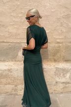 Elegant Collection | V-Neck Maxi Dress with Flowing Skirt | Long Dress for Enchanting Occasions 5
