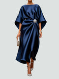 Elegant Collection | Women's White Dress with Timeless Long Cut | Luxurious Shine for All Occasions 0