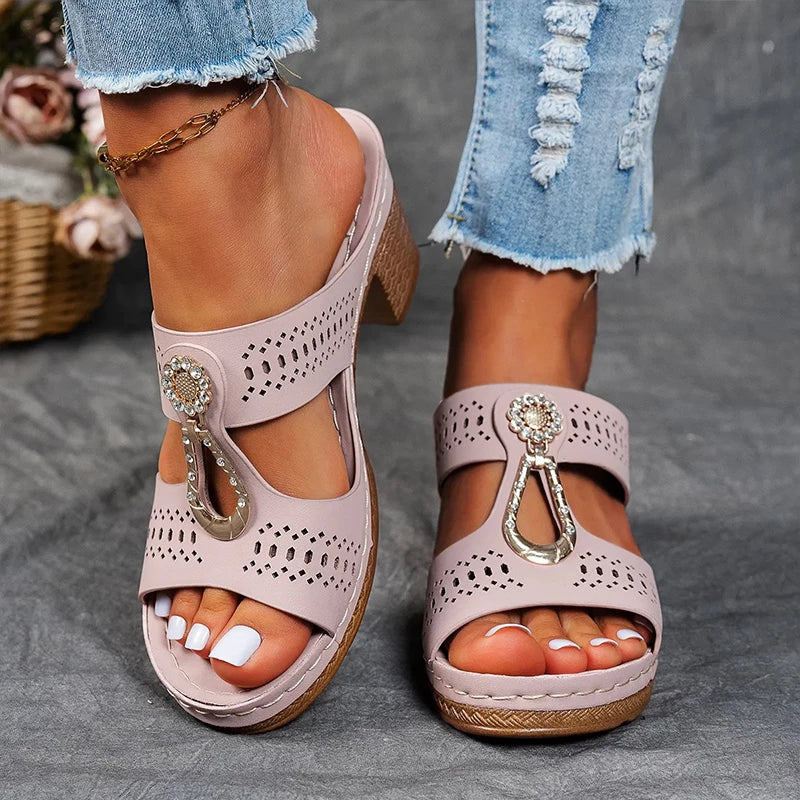 Elegant Comfort | Women's Sandals with Orthopedic Support Sole | Slip-On Design for All-Day Relief 4