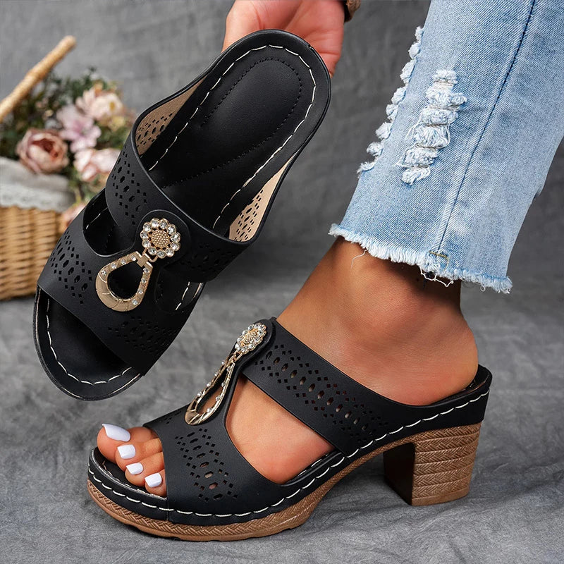 Elegant Comfort | Women's Sandals with Orthopedic Support Sole | Slip-On Design for All-Day Relief 8