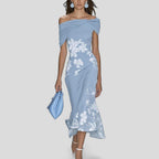Elegant Floral Midi Dress with Long Sleeves & Relaxed Silhouette for Effortless Style 1