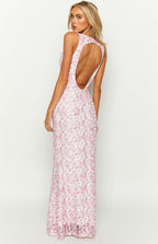 Elegant Floral Wedding Guest Dress with V-Neckline | Timeless Charm for Special Occasions 4