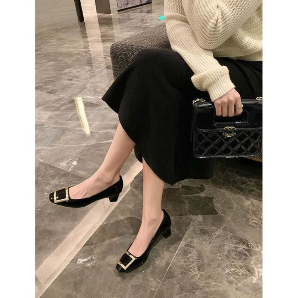 Elegant Heeled Sandals | Block Heel Design with Metallic Accent | Stylish Wedding Shoes for Everyday Sophistication 2