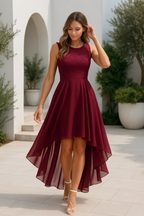 Elegant High-Low Dress | Women's Wedding Guest Dress with Flattering Silhouette | Perfect for Formal Events and Celebrations 1