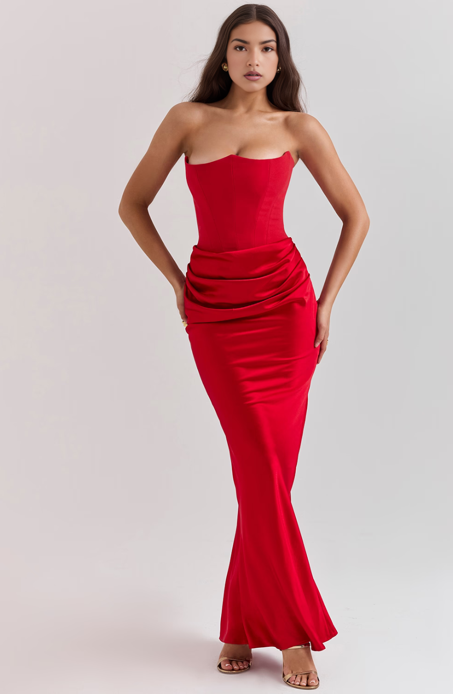 Elegant Lace Strapless Evening Dress for Women with Hourglass Fit | Timeless Glamour for Formal Events 6