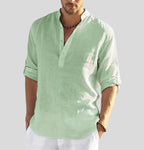 Elegant Linen Men's Dress Shirt with Timeless Collar Design | Versatile Style for Any Occasion 2