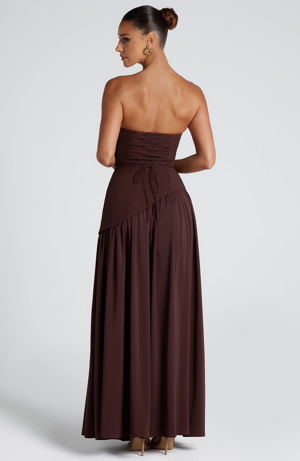 Elegant Maxi Dress with Asymmetrical Hem & High Thigh Slit | Long Dress for Women