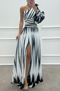 Elegant Maxi Dresses for Women | One Shoulder Asymmetric Design for Timeless Style 0