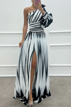 Elegant Maxi Dresses for Women | One Shoulder Asymmetric Design for Timeless Style 0
