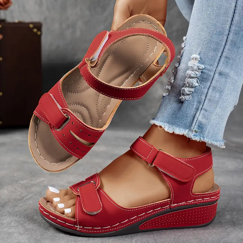 Elegant Orthopedic Sandals | Wedge Heel Design with Adjustable Straps | All-Day Comfort for Pain-Free Walking 7