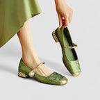 Elegant Orthopedic Women's Shoes | Low Block Heel Mary Jane Design for All-Day Comfort 0