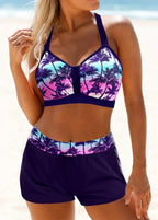 Elegant Ribbed Women's High Waisted Bikini Set with Tummy Control | Flattering Swimwear for Women 6